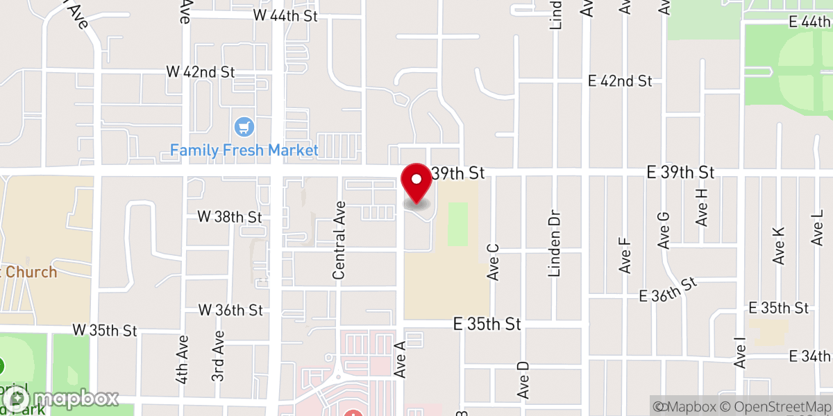 Map showing location of St James Catholic Church