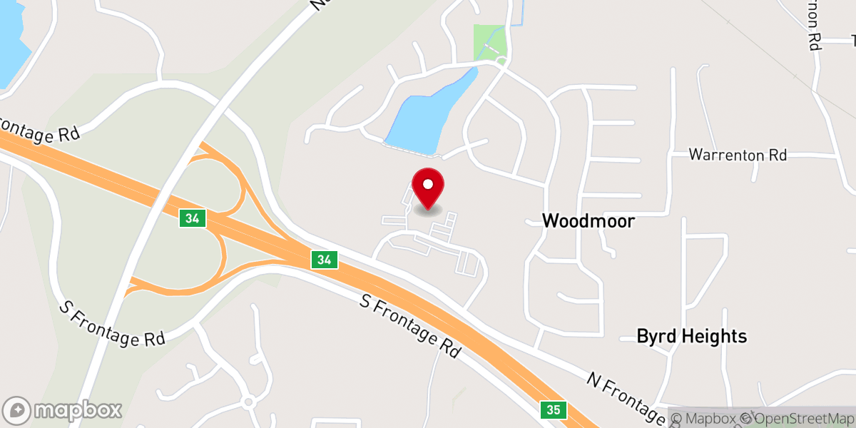Map showing location of Parkway Baptist Church