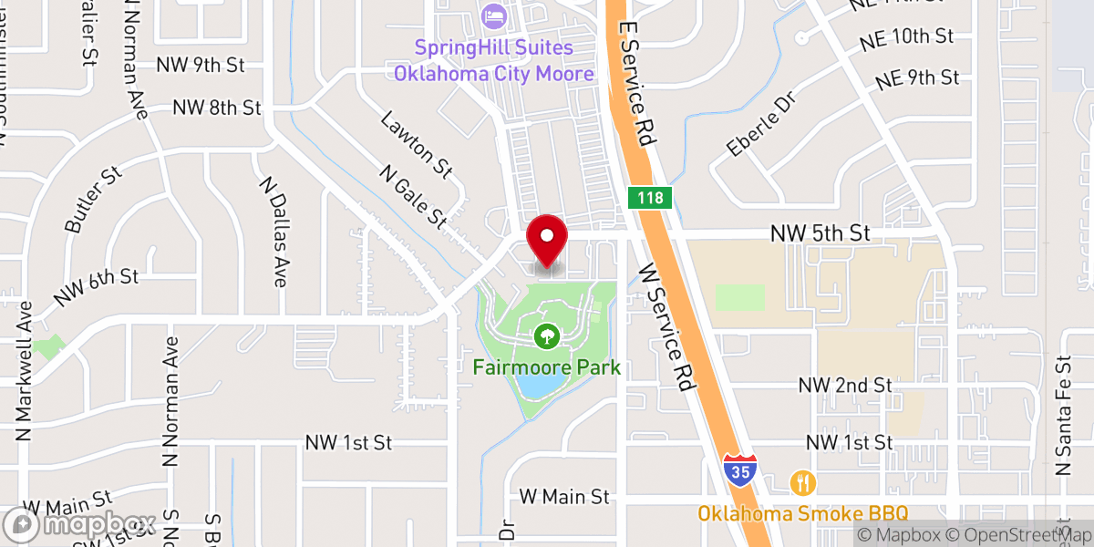 Map showing location of Promise Church