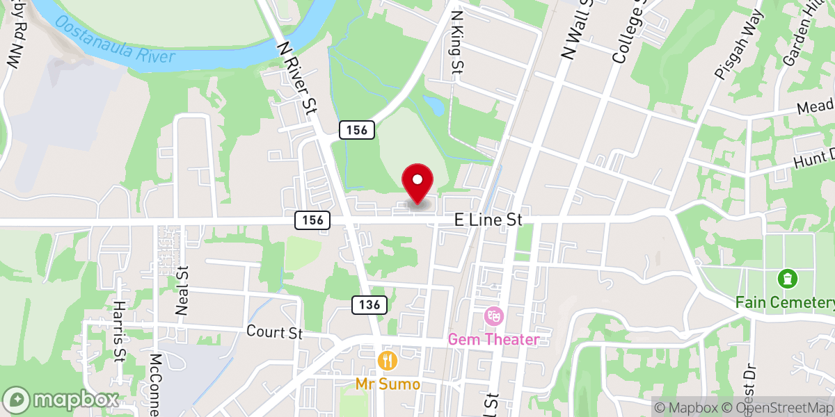 Map showing location of TrueNorth Church