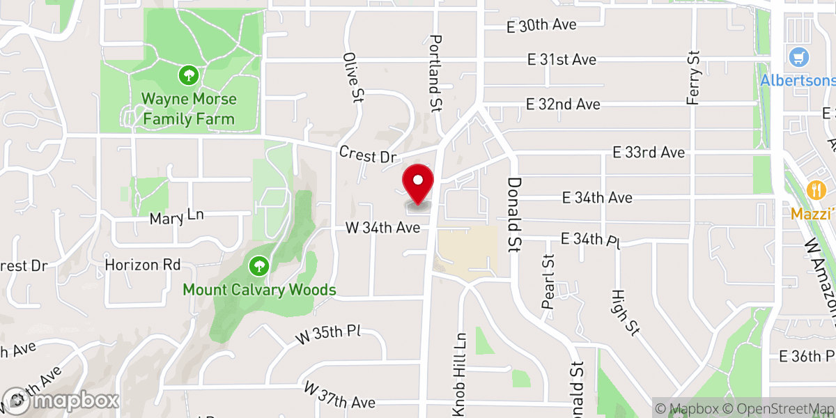Map showing location of Cascade Presbyterian Church