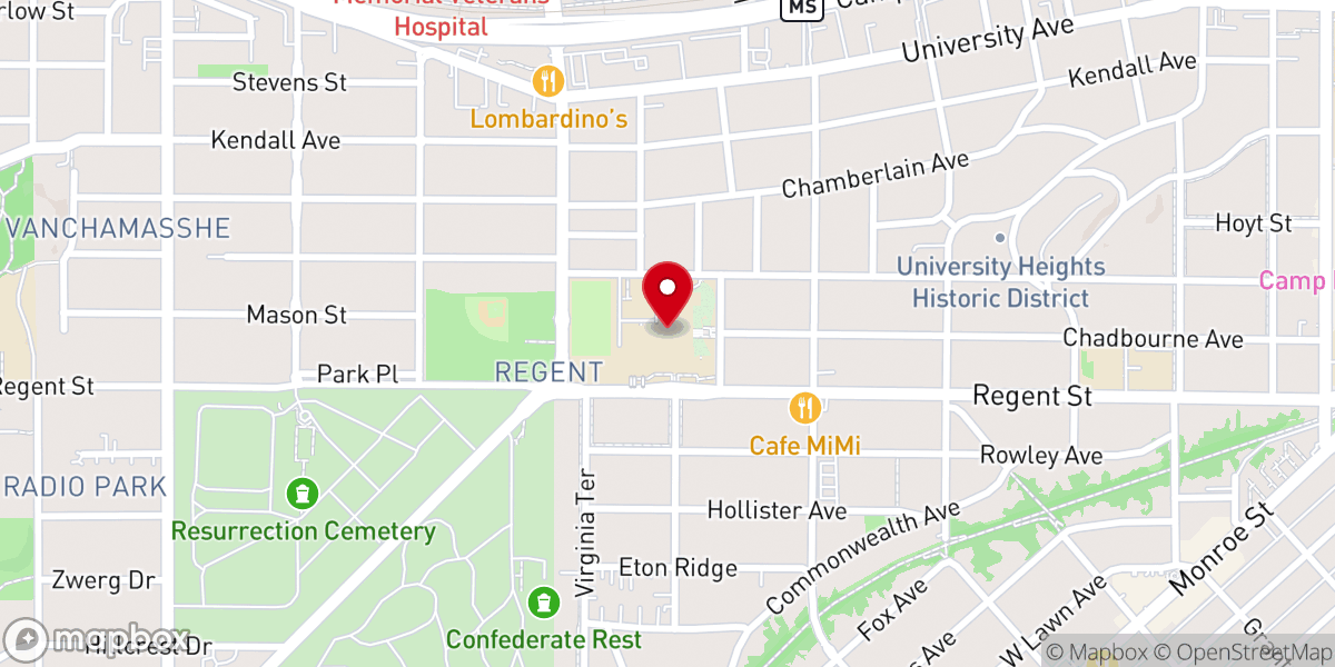 Map showing location of Resurrection Presbyterian Church
