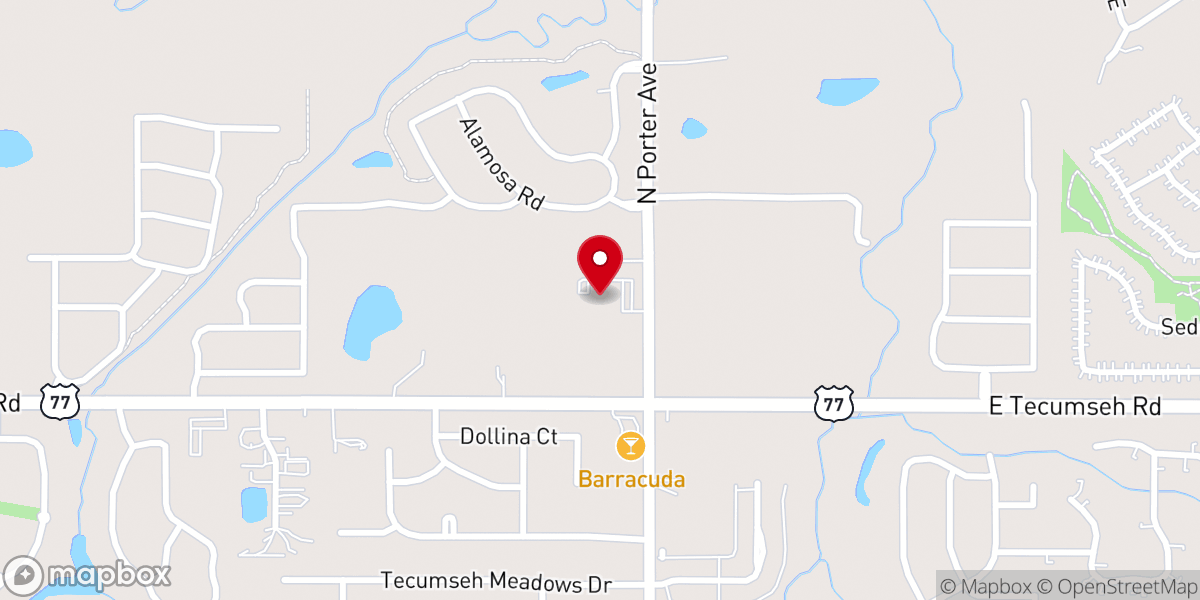 Map showing location of Calvary Church