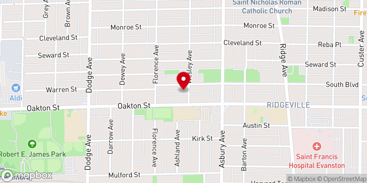 Map showing location of Grace Lutheran Church