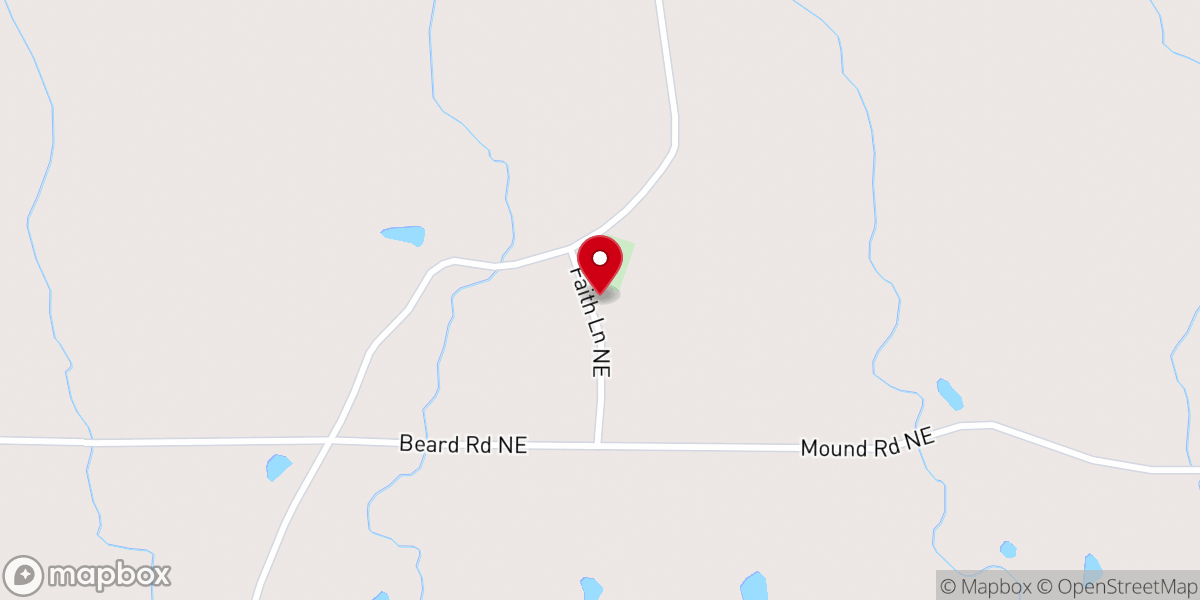 Map showing location of Little Bahala Baptist Church
