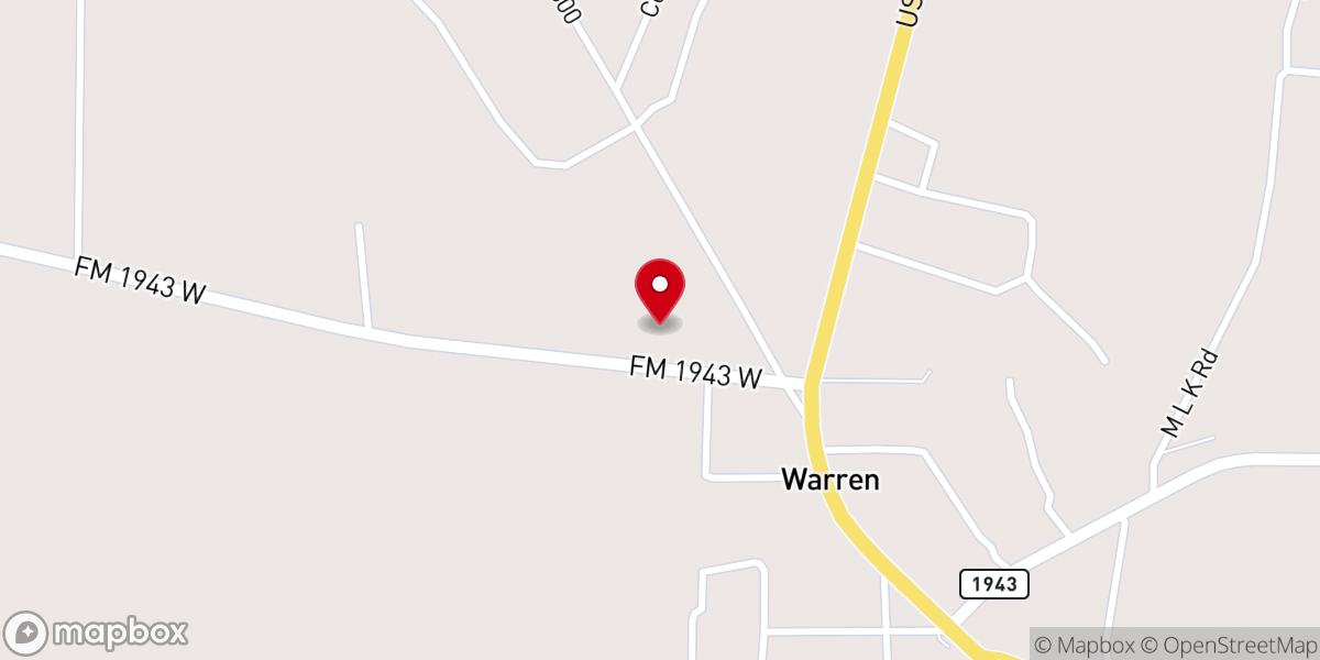 Map showing location of Bethel Baptist Church