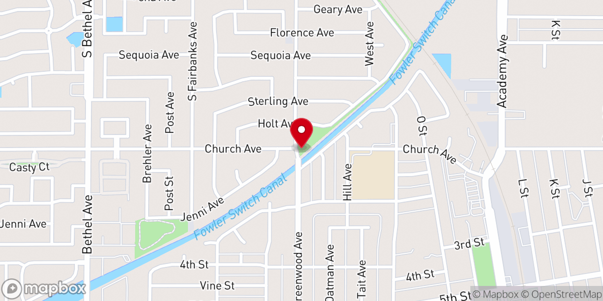 Map showing location of North Sanger Trail