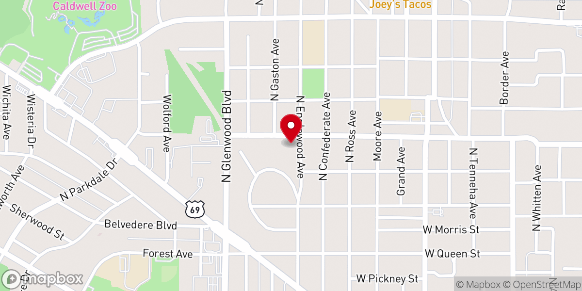 Map showing location of North Star Baptist Church