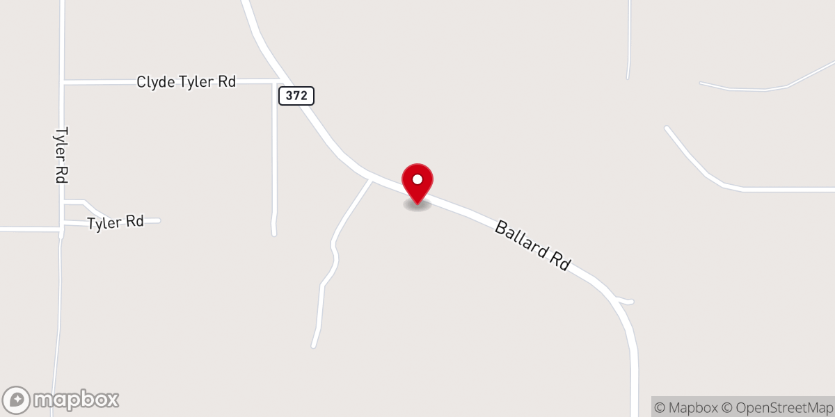 Map showing location of Mount Hope Baptist Church