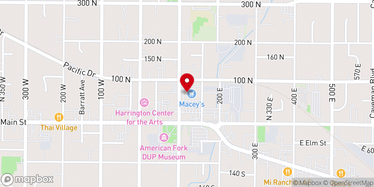 Map showing location of Axe N Smash