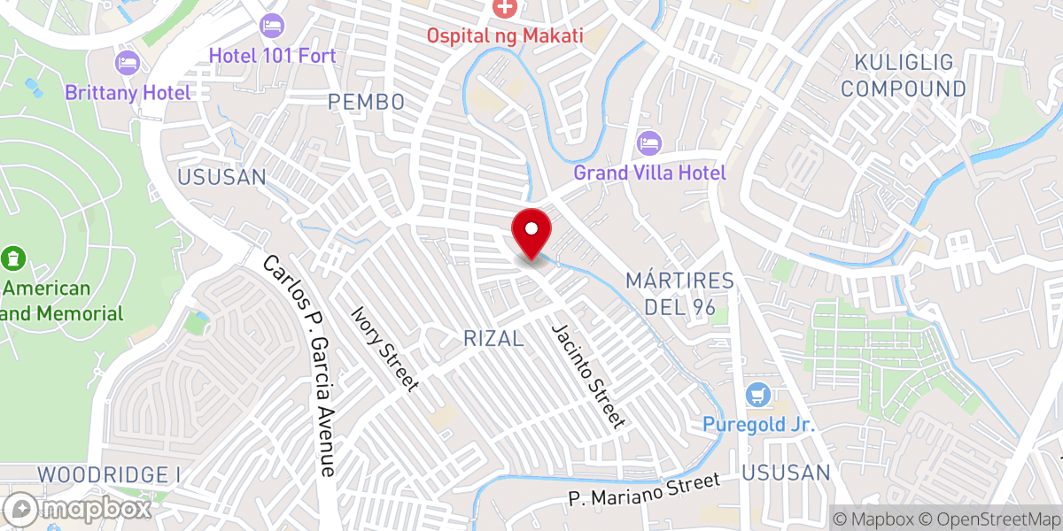 Map showing location of Hope Christian Center CBC