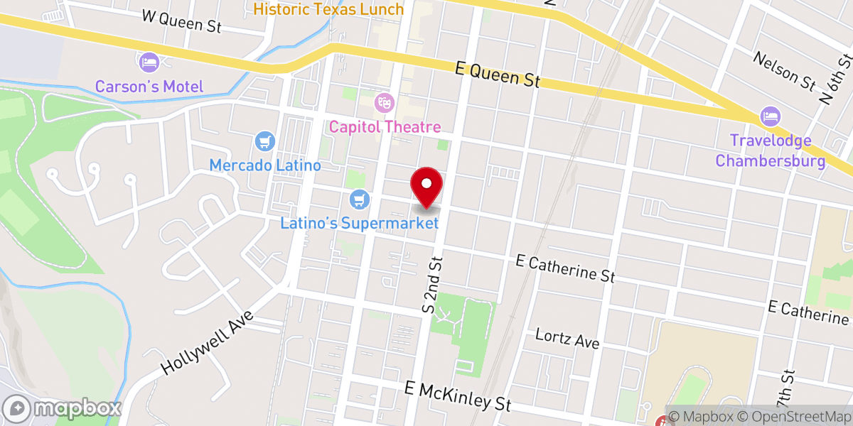 Map showing location of Covenant Reformed Baptist Church