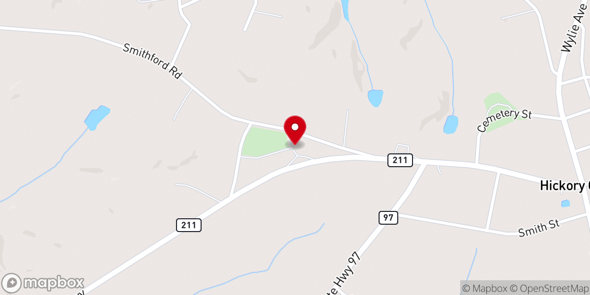 Map showing location of Unity Baptist Church