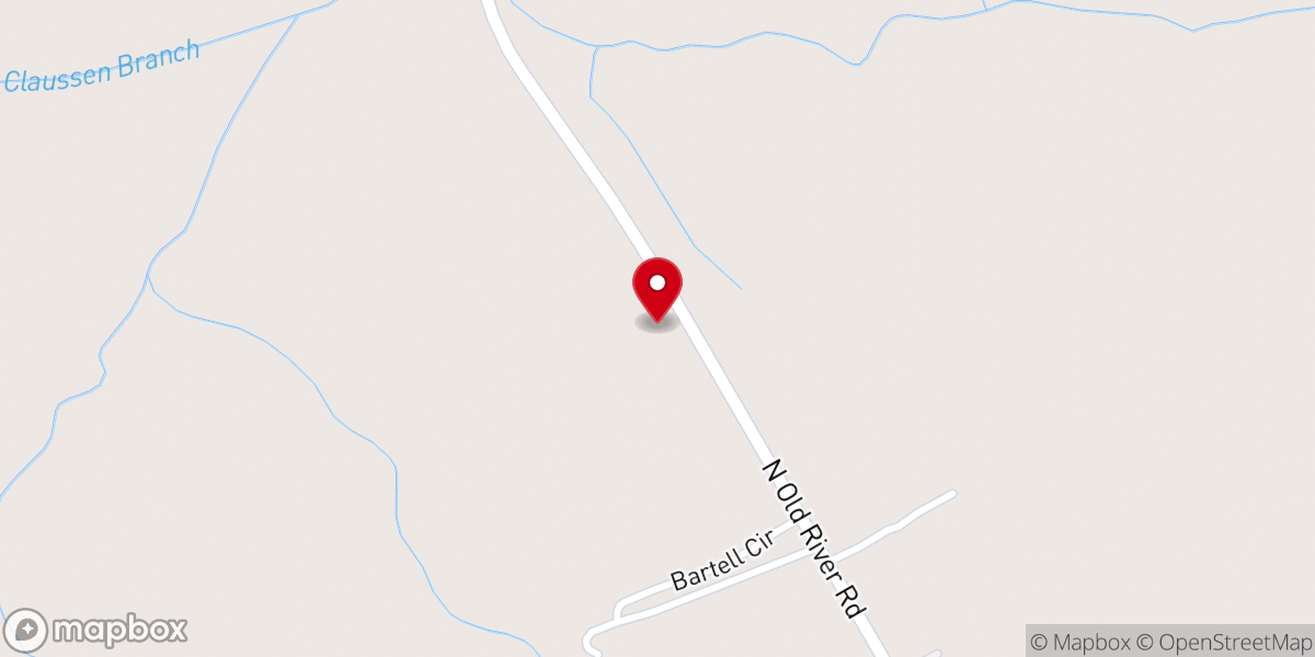 Map showing location of Willow Creek Baptist Church