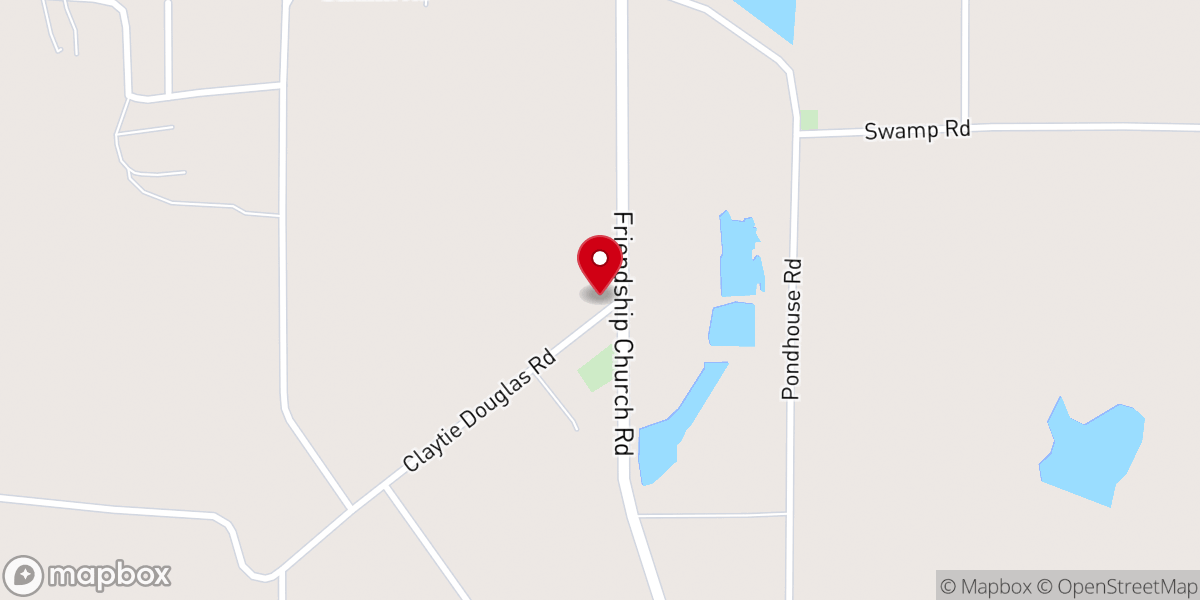 Map showing location of Friendship Church
