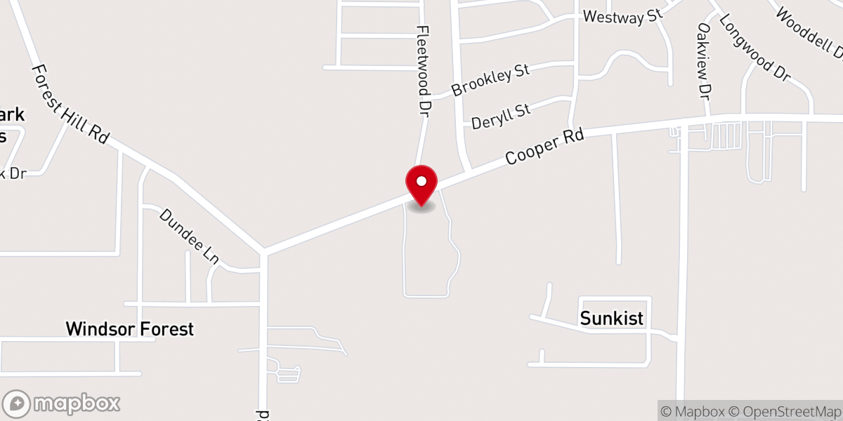 Map showing location of Emmanuel Baptist Church