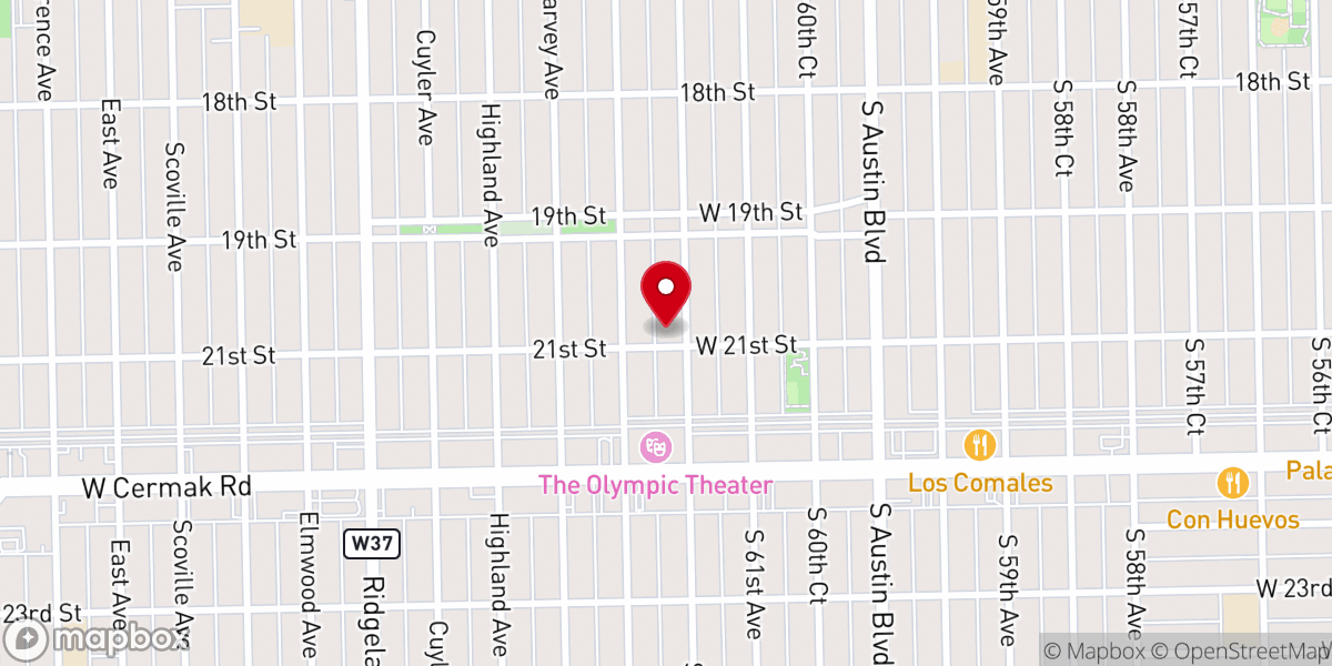 Map showing location of Emmanuel Presbyterian Church