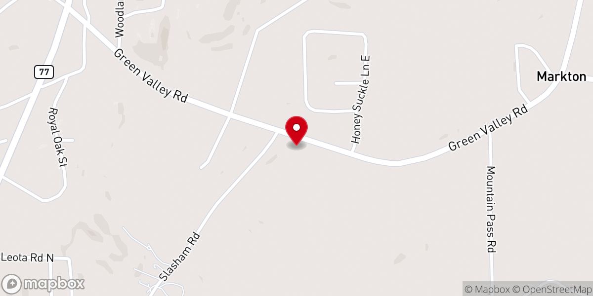 Map showing location of Brannon Springs Church