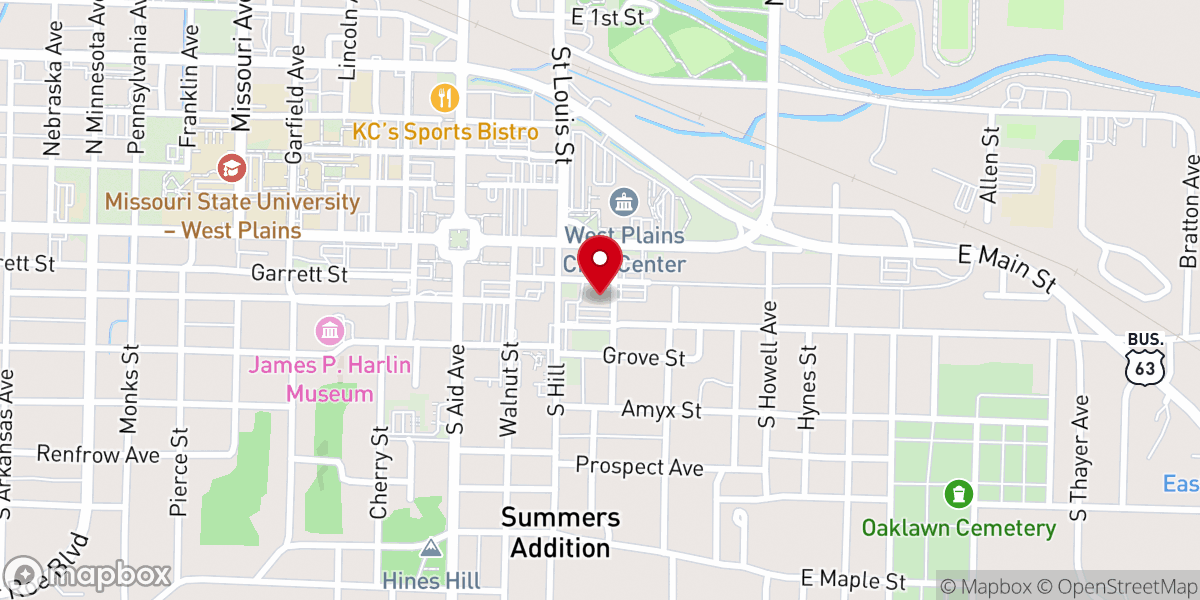 Map showing location of Curry Street church of Christ