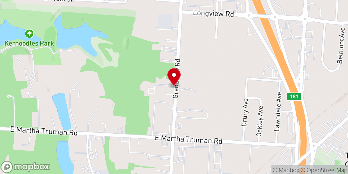 Map showing location of Concord Fortress of Hope Church