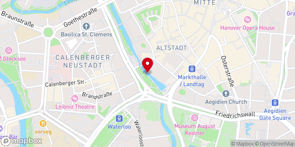 Map showing location of Leineschlossbrücke