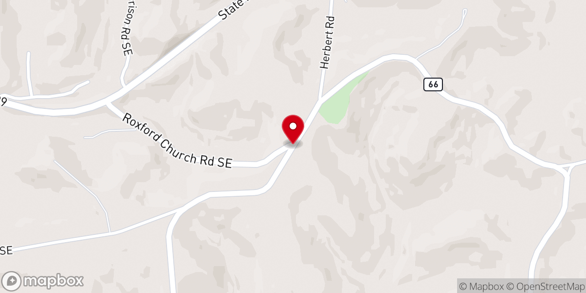 Map showing location of The Barn on Enchanted Acres