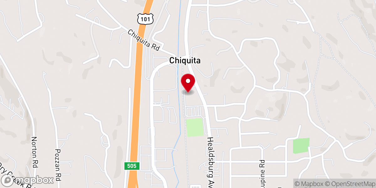 Map showing location of Corazón Healdsburg
