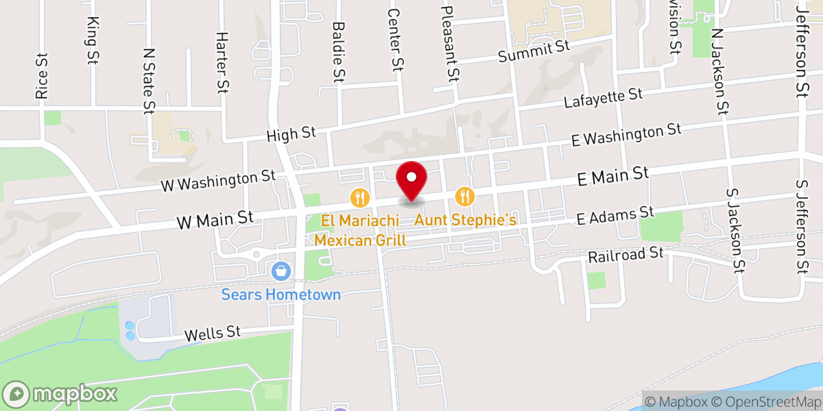 Map showing location of Bluewater Cafe