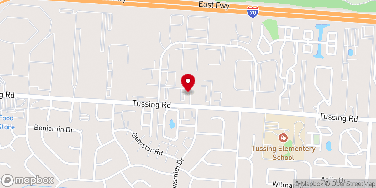 Map showing location of East Columbus Christian Union
