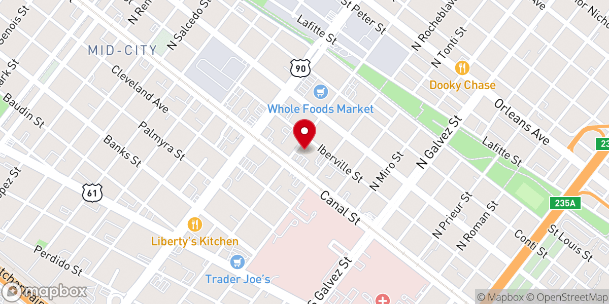 Map showing location of Pentecostal Church of God in Christ