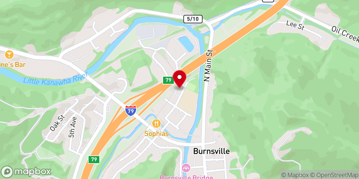 Map showing location of Burnsville Community Center