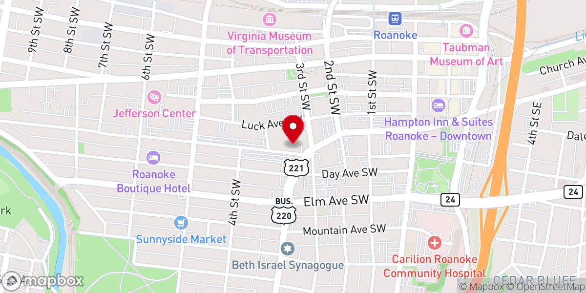 Map showing location of Family Life Center