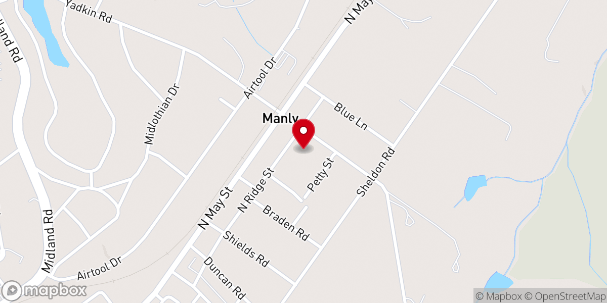 Map showing location of Manly Presbyterian Church