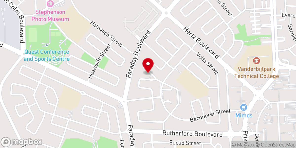 Map showing location of St Andrew's Methodist Church Vanderbijlpark