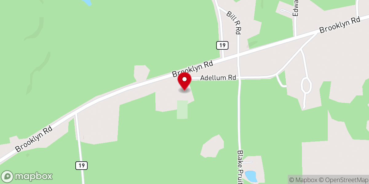 Map showing location of Adellum Baptist Church