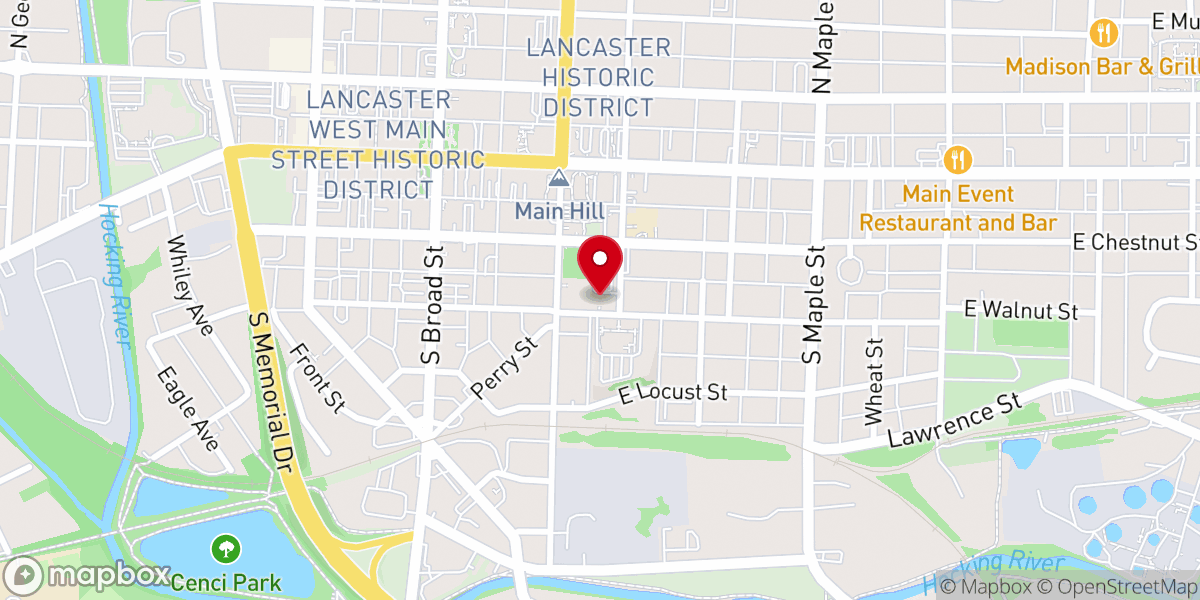 Map showing location of Allen Chapel Church