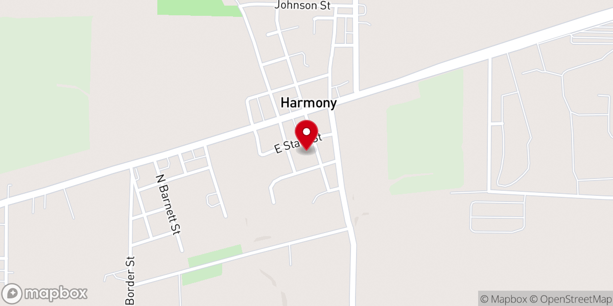 Map showing location of Harmony McKinley Chapel