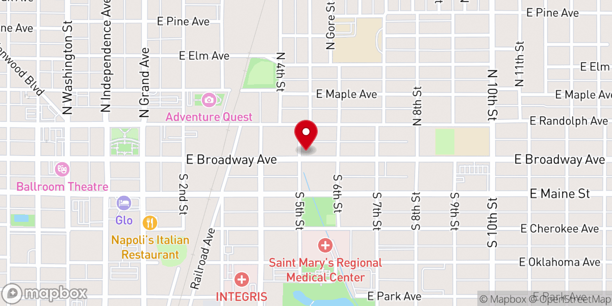 Map showing location of Ministerio Hispano Manantial de Vida