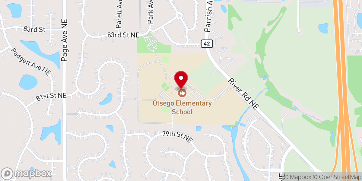 Map showing location of Grace Church of Otsego