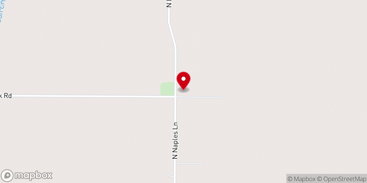 Map showing location of New Hope Church