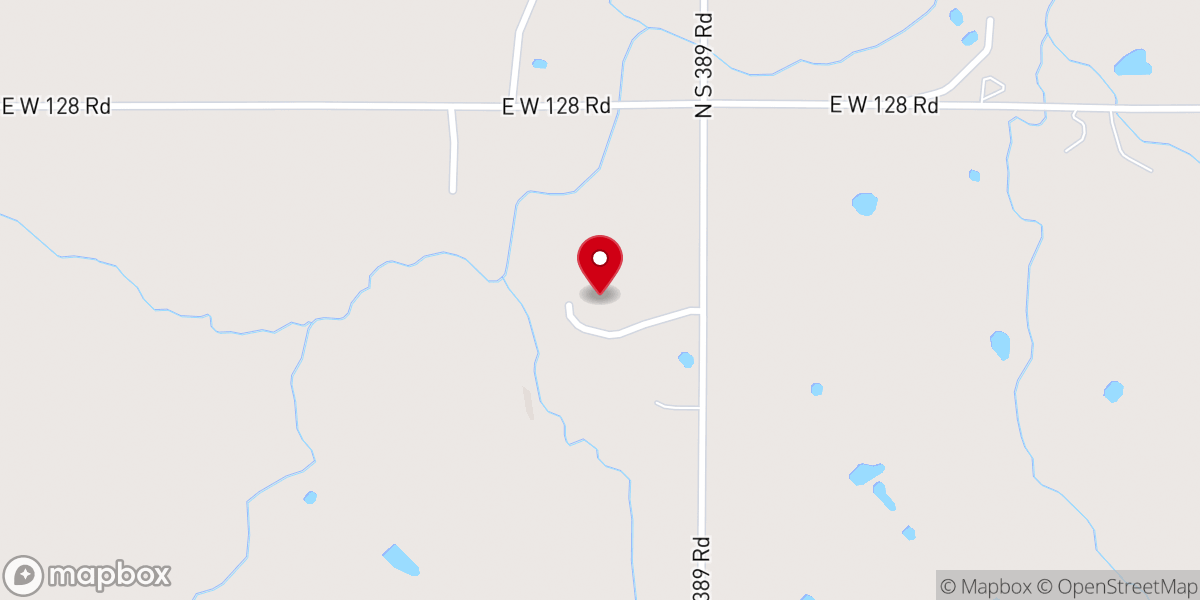 Map showing location of Middle Creek #1 Indian Baptist Church