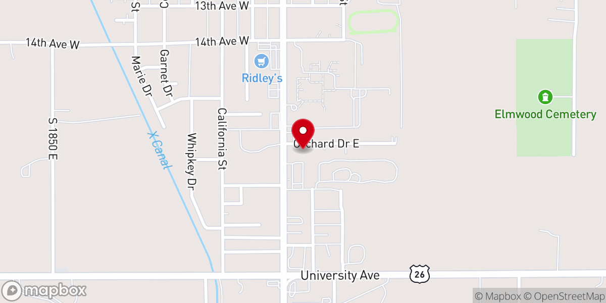 Map showing location of Calvary Chapel