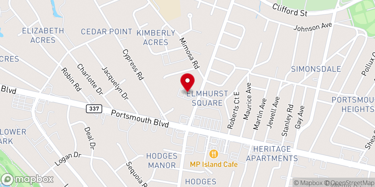 Map showing location of First Church of Portsmouth
