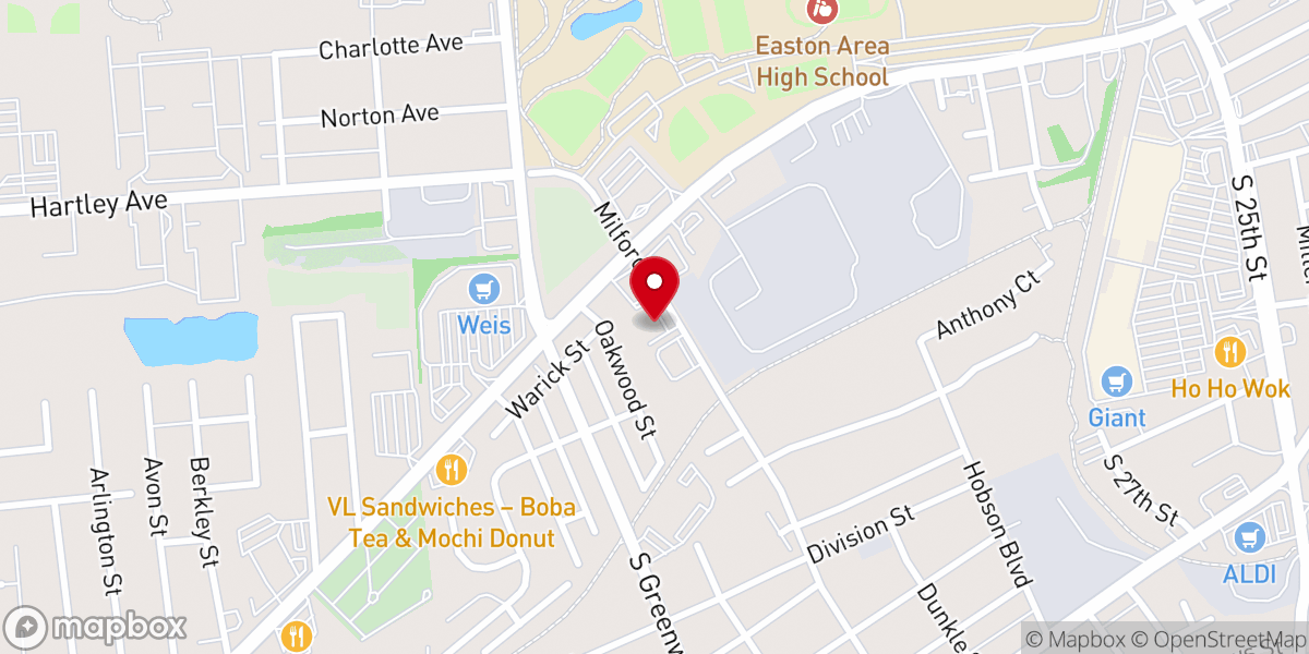 Map showing location of Trinity OPC Easton