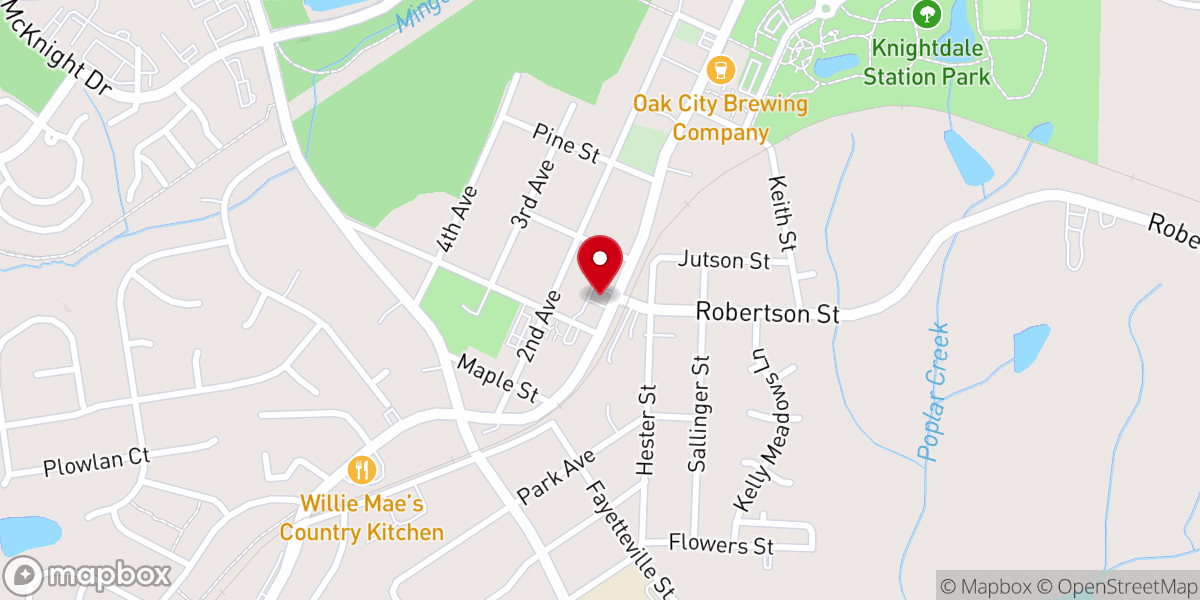 Map showing location of First and Main