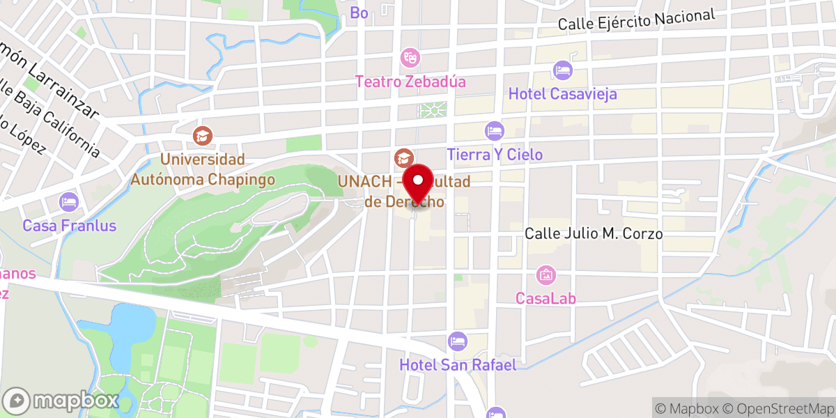Map showing location of Andador Turistico Miguel Hidalgo, San Cristobal de las Casas; Chiapas.