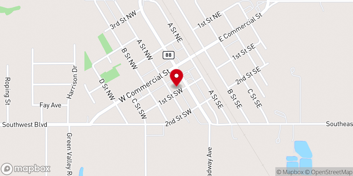 Map showing location of Inola Ministry House