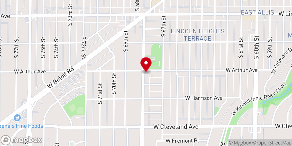 Map showing location of Trinity Lutheran Church