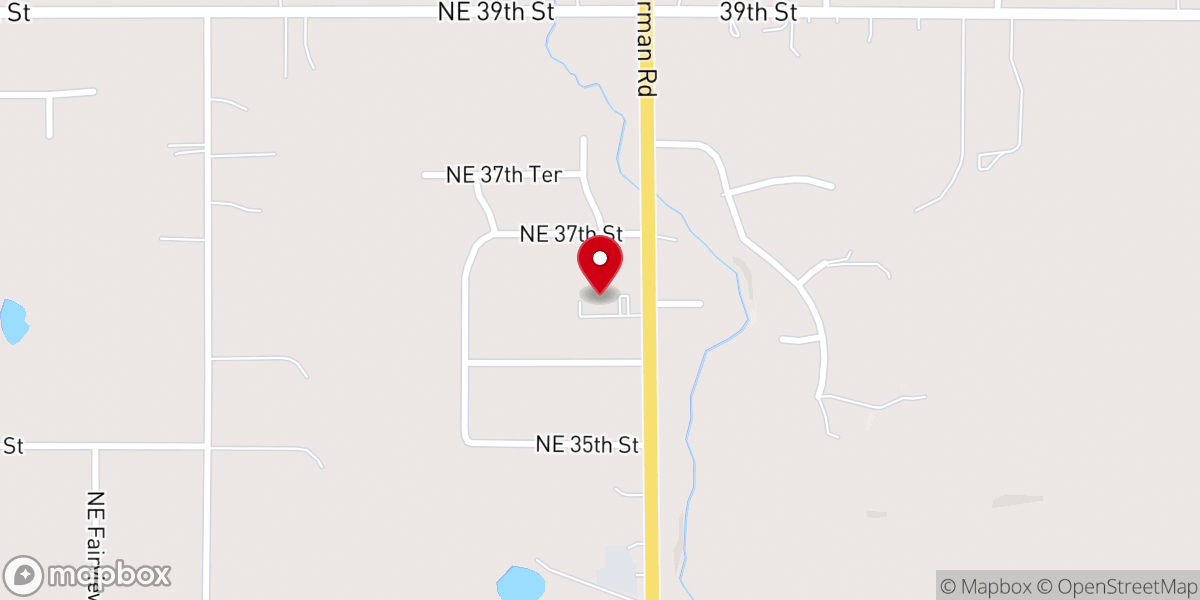 Map showing location of Countryside Christian Church