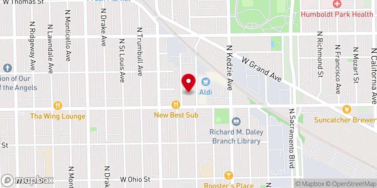 Map showing location of The Salvation Army Freedom Center